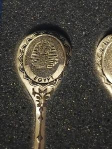 Vintage Egypt Collectable Spoon Fork Set Souvenir - Photo 4