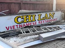 box sign 14 ft long x 30" height x 7" wide