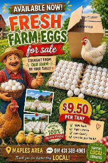 FOR SALE! FRESH FARM EGGS