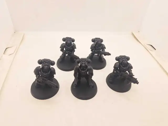 Warhammer 40k 5 Primed Black Primaris Heavy Intercessors