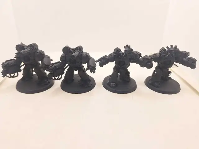 Warhammer 40k 4 Chaos Space Marine Obliterators Primed Black