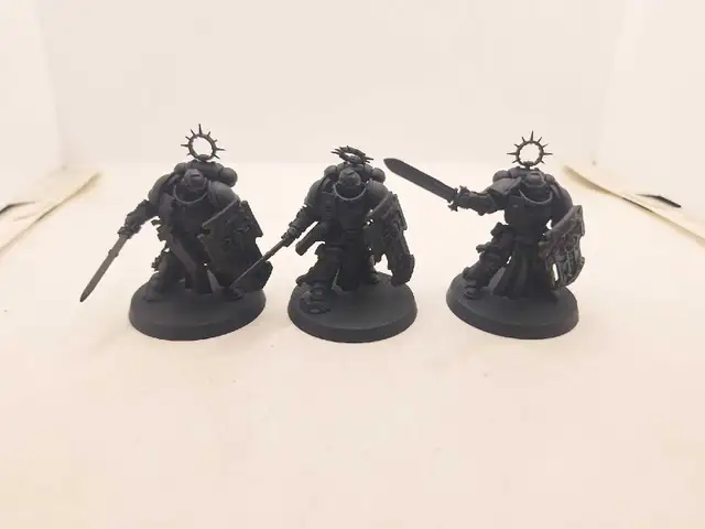 Warhammer 40k 3 Primaris Blade Guard Veterans Primed Black