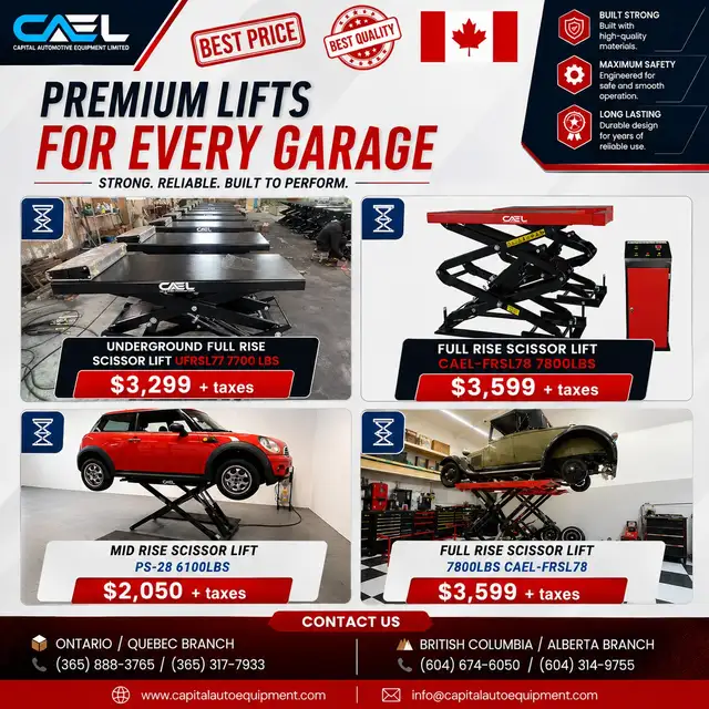 New CAEL Full Rise and Mid rise Scissor lift –  Certified &Warra