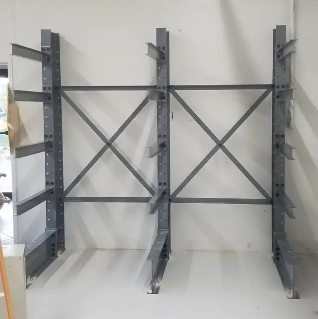 8’ tall cantilever racking in stock - quick ship ready.