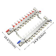 9 Loop PEX Radiant Floor Heating Manifold Set 053267