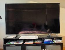 82 INCH SAMSUNG TV WITH STAND WITH DRAWERS