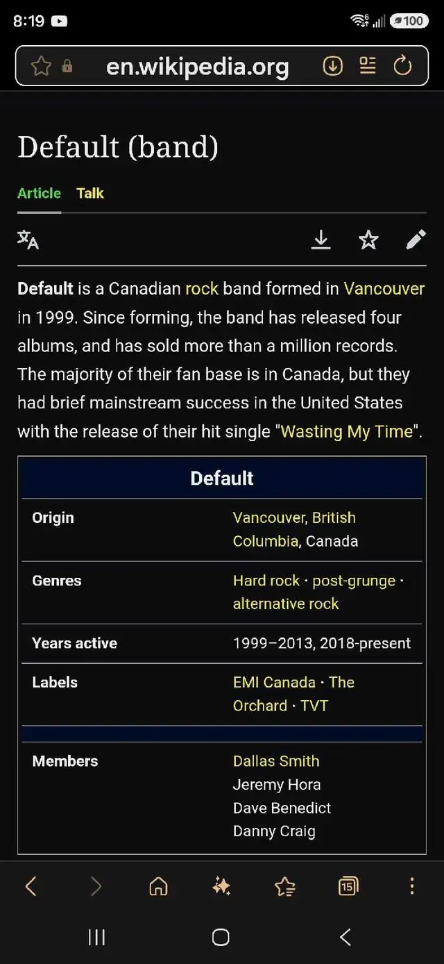 Default in Waterloo