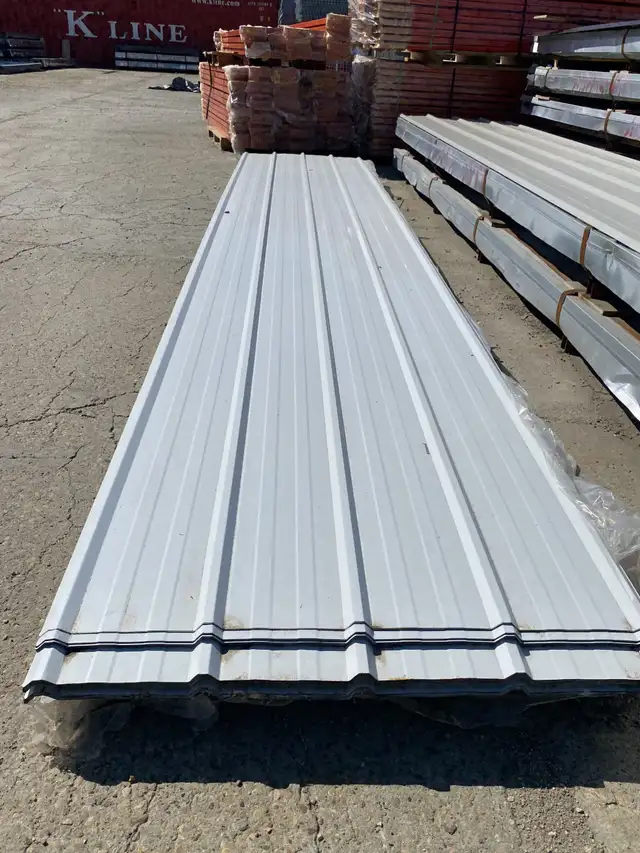 NEW 29 GA WHITE CHARCOAL GRAY STEEL SIDING SHEET 20