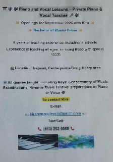 Piano & Voice Lessons - RCM trained teacher, 8 Years Experience - Photo 2