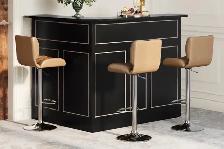 Burnes L-Shaped 4-Tier Wood Bar Cabinet with Stemware Racks - Photo 8