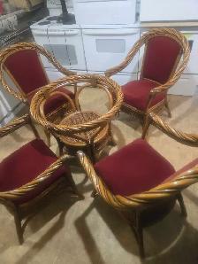 Vintage Ratana Boho Chic sunroom dining set - Photo 3