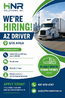 URGENTLY HIRING AZ DRIVERS