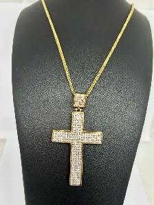 10k Iced Out Cross Pandent - Photo 2