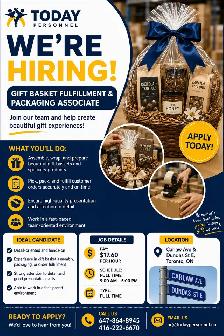 Gift Basket Fulfillment & Packaging Associate
