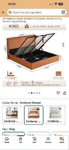 Still in Box- never used king size bed frame - Photo 2