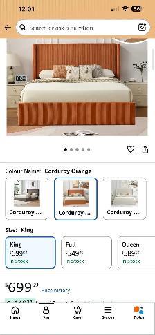 Still in Box- never used king size bed frame - Photo 3