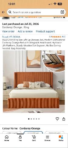 Still in Box- never used king size bed frame - Photo 4