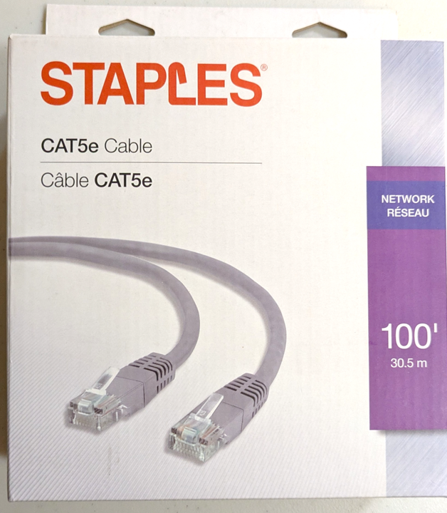CAT5e 100' Network Cable, New In Box