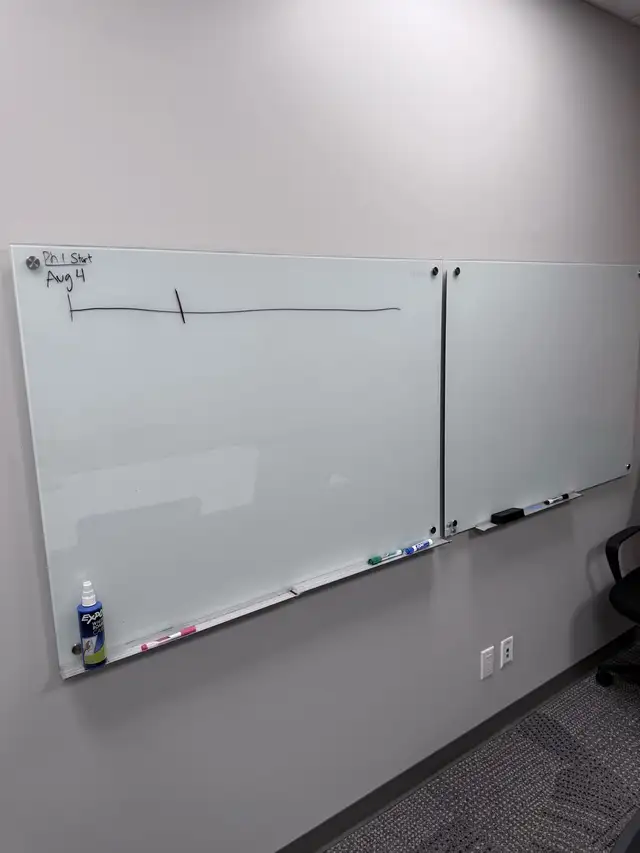 Moving Location - Glass whiteboard