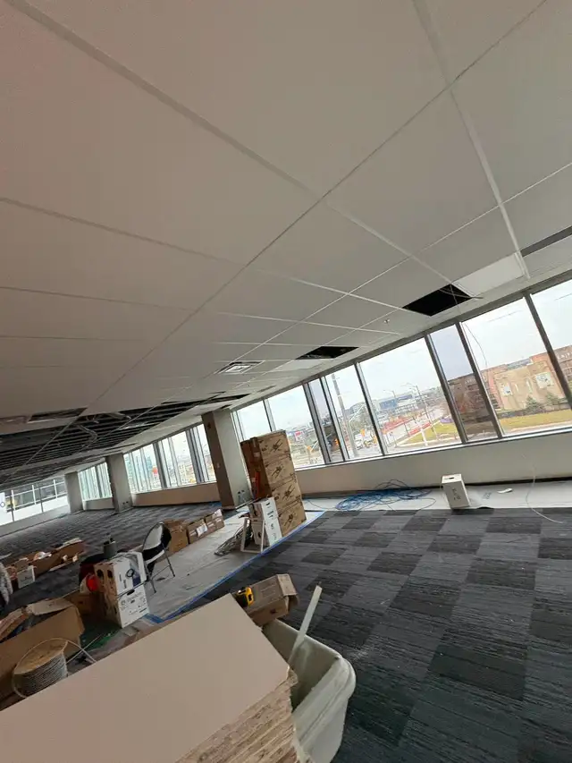 Acoustic Ceiling Tile Install
