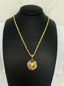 18k Multi Gemstone pendant - Photo 2