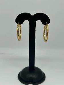 14K Twist Hoop  Earrings