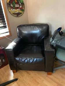 leather chairs x2