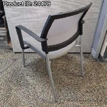 SitOnit Focus Grey Mesh and Black Arms Stacking Side Guest Chair - Photo 2