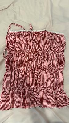 Red Gingham Tube Top - Photo 2