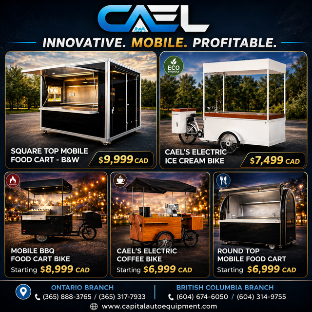 CAEL Food Carts & Mobile Food Bike Carts