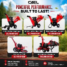 New CAEL Wood Chippers & Trenching Equipment  CERTIFIED & WARRAN