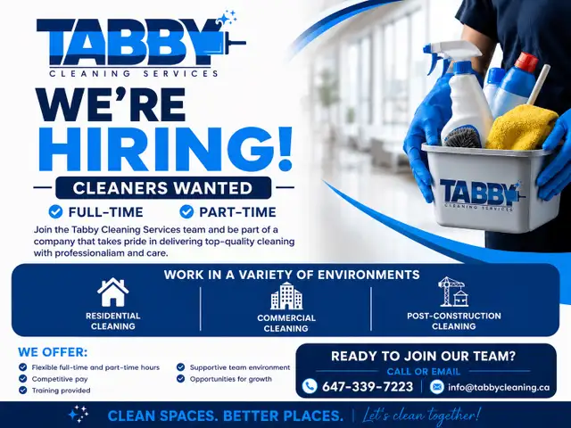 Cleaners wanted