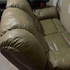 Leather love seat