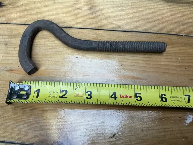 Antique Heavy Duty J-Hook Bolt !