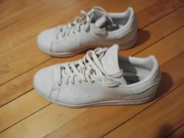 Adidas Stan Smith Triple Cloud White Low Top Sneakers Men's 9