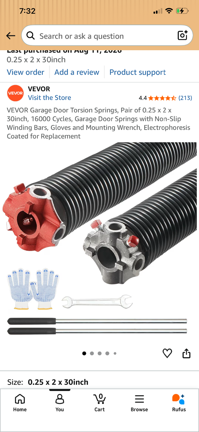 VEVOR Garage Door Torsion Springs
