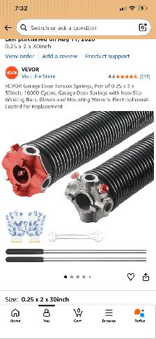 VEVOR Garage Door Torsion Springs