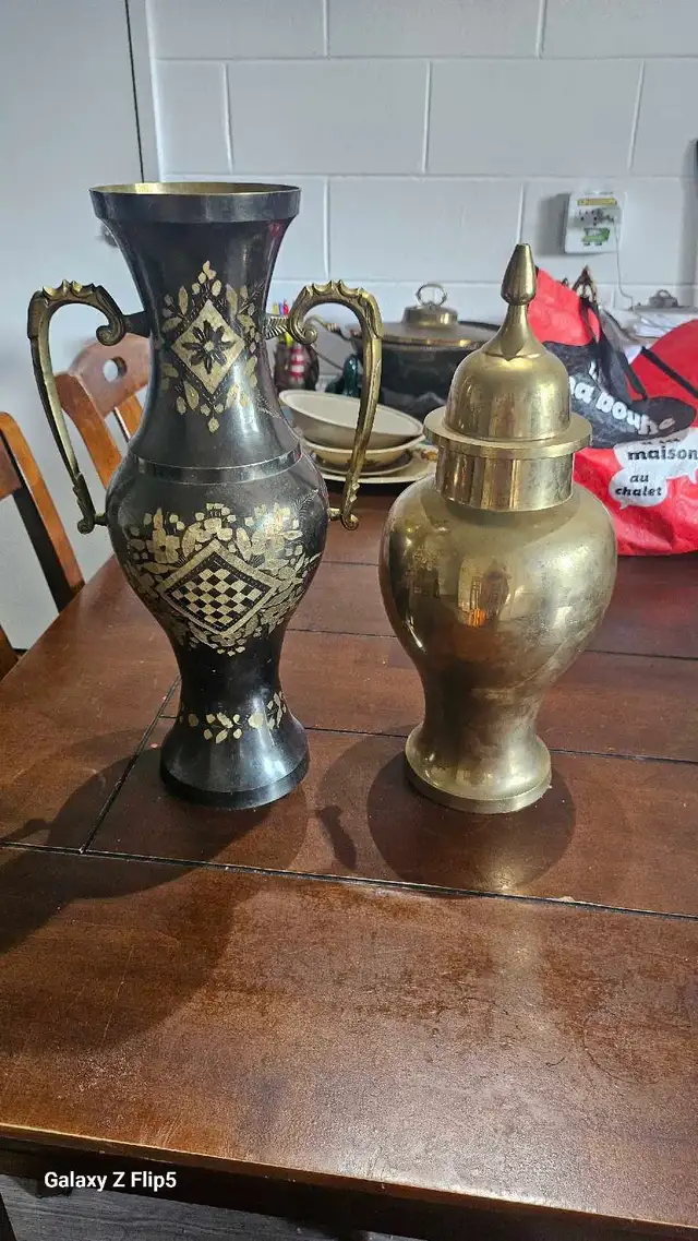 Lot de 2 Gros Brass/Laiton Vintage très Lourd