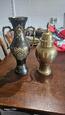 Lot de 2 Gros Brass/Laiton Vintage très Lourd