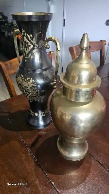 Lot de 2 Gros Brass/Laiton Vintage très Lourd - Photo 2