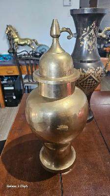 Lot de 2 Gros Brass/Laiton Vintage très Lourd - Photo 9