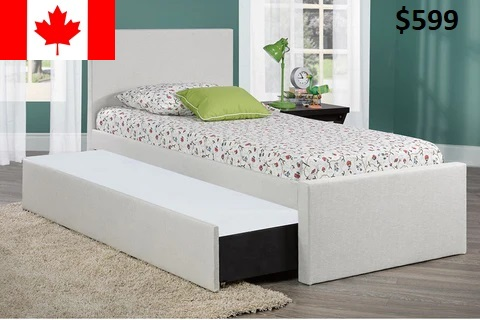 CANADIAN MADE SINGLE OR DOUBLE BED WITH TRUNDLE FOR TWO