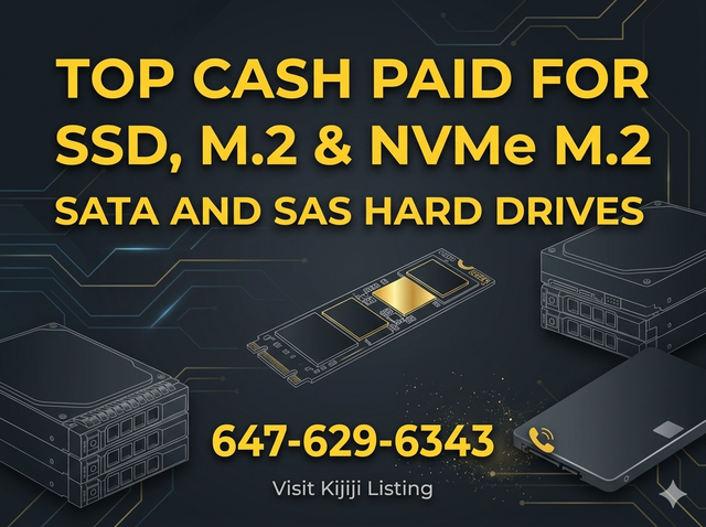 Top Cash Paid for Storage Drives – Bulk SSD, M.2 NVMe, SATA & SA