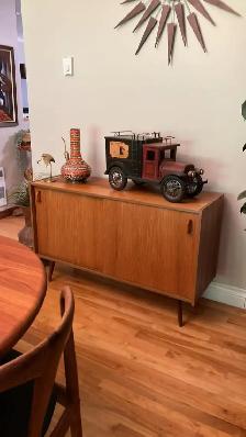 Mid century TEAK TECK buffet, bahut disques vinyles / Camion en - Photo 7