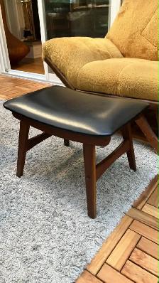 Mid century. TEAK TECK. Armchair stool Tabouret pour fauteuil / - Photo 3