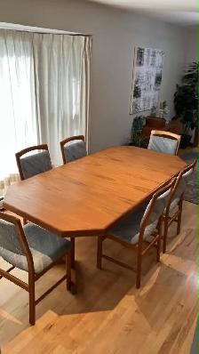 Mid century. TEAK TECK. Ensemble salle à manger. Table   2 rallo - Photo 7