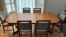 Mid century. TEAK TECK. Ensemble salle à manger. Table   2 rallo - Photo 8