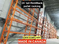 24' tall redirack pallet racking frames / uprights