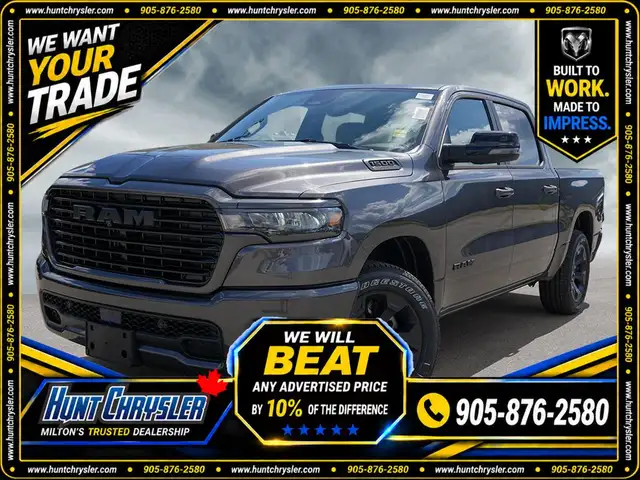 2026 RAM 1500 SPORT | 4X4 | PANO | 20S | 12NAV | 360 | BSM | HTD