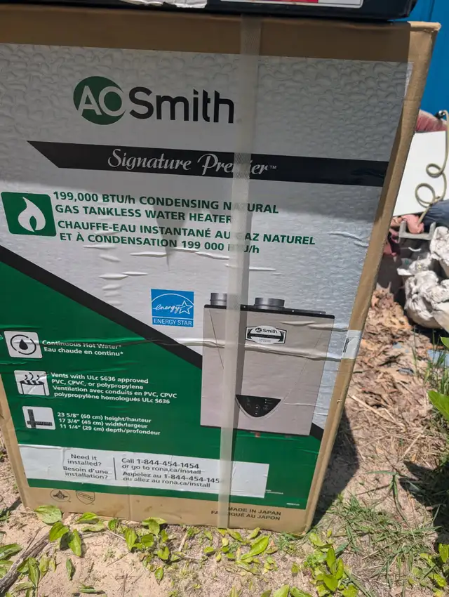AO Smith tankless water heater